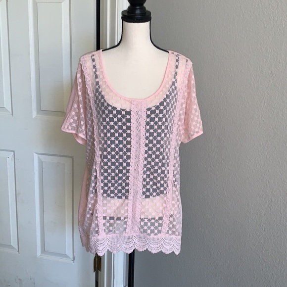 Fiercely Sweet See Through Top. 1X - Picture 1 of 6